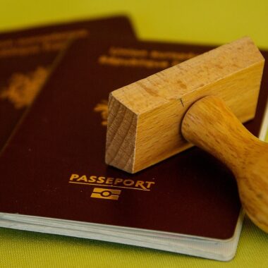 护照与旅行边框 Passport travel border.